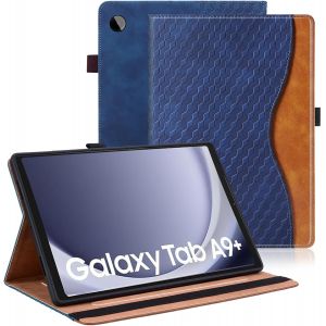 Kal-Coque Pour Samsung Galaxy Tab A9+/A9 Plus (11 Pouce) 2023 Housse Cuir Pu Sm-X210/X215/X216 [R&eacute;veil/Veille Automatique] Pochette Etui De Protection Avec Support Fonction - Bleu Fonc&eacute; - Neuf