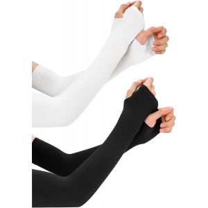 2 Pairs Cooling Arm Sleeves For Women And Men,Sun Uv Protection Breathable Arm Sleeves,Compression Outdoor Sports Sleeves To Cover For Cycling Hiking.[D348] - Neuf