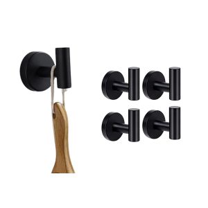 Ensemble de 4 crochets muraux en acier inoxydable pour serviettes et peignoirs, pour salle de bain et maison. - Neuf