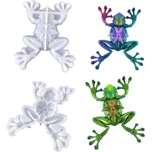 Kalanka-Moules Animaux Résine Frog Resin Mold Moules Silicone Grenouille De Forme Moulage Moule De Coulée Pour Diy Décor Murale Décoration De Gâteaux - Neuf