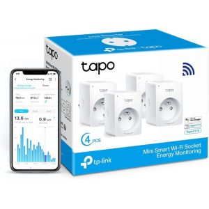 Prise Connectée Wifi, Suivi De Consommation, 16A Type E, Compatible Avec Alexa Et Google Home, Contrôler Le Radiateur, Le Chauffage, Économie D'Énergie, Commande Vocale, P110(4-Pac[MAT790712] - Neuf