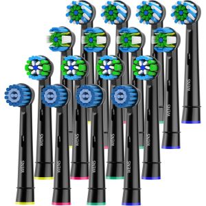 Brossette Compatibles Avec Oral-B Brosse A Dent Electrique, Têtes De Rechange Pour Brosse À Dents Electrique Oral-B, Inclure 4 Cross, 4 Floss, 4 Sensitive & 4 Precision[Cro527231] - Neuf