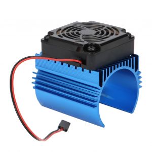 Dissipateur thermique de moteur de voiture RC 1:8, radiateur en alliage d'aluminium, ventilateur de refroidissement 5V pour moteur 4465 - Neuf