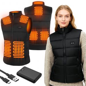Gilet Chauffant Unisexe 10000mah 7.4v Avec Batterie Incluse, 3 Températures & 8 Zones De Chauffage - Veste Électrique Pour Ski, Pêche, Moto & Activités En Plein Air-Xl - Neuf