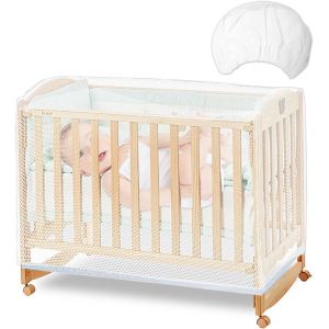Kal-Moustiquaire De Lit Bebe, Moustiquaire Pour Bébé, Moustiquaire Portable Pour Lit Bébé, Moustiquaire Lit Bebe, Convient À La Plupart Avec Lit De Bébé (150 X 80 X 70cm) - Neuf