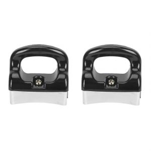 2x Maison Noir Argent Bakélite Poignée Pour Poêle À Frire Casserole Batterie De Cuisine Ha - Neuf