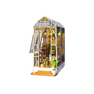 Kit de puzzle miniature de maison de jardin &agrave; monter soi-m&ecirc;me avec &eacute;clairage LED pour d&eacute;corer une &eacute;tag&egrave;re. - Neuf