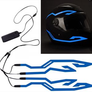 Feu De Signalisation Bleu Pour Casque De Moto, Barre Lumineuse Étanche À Led, Accessoires Pour Motos Ou Vélos - Neuf