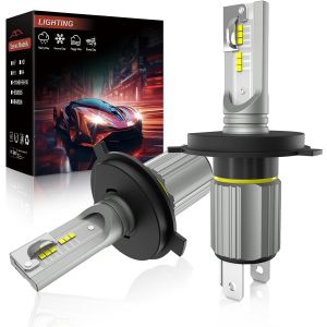 Nouvelle Ampoule Led H7 700% Luminosité 6500k Blanc Froid 100w, 16csp Puce Super Lumineuse Sans Tache Sombre, Taille 1 :1 Ventilateur Silencieux Intégré Plug And Play, Pack De 2 - Neuf