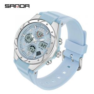 Top Marque Nouvelle Dame De Luxe Ms Led Montre De Sport Num&eacute;rique Loisirs Mode Montre &Agrave; Quartz Femmes Fille Militaire 50 M Montre &Eacute;tanche Blue - Neuf