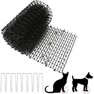 VornixorSarlshopTapis Anti Chat 400 x 30 CM Tapis Anti-Chat avec 8 Pointes Tapis Anti Chien Noir Tapis R&eacute;pulsif Chat Emp&ecirc;cher Animaux de S'approcher Tapis Picot Anti Chat pour Jardins Int&eacute;rieurs et E - Neuf