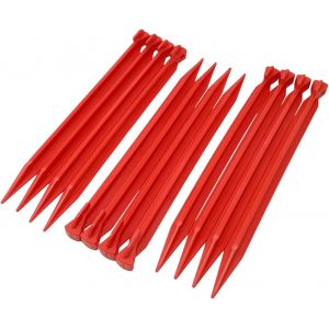 Eryi-Set De 12 Sardine En Plastique 30cm | Sardine Pour Tentes Et Camping Outdoor | Sardines Rouges - Neuf
