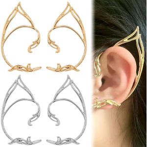 Kal-2 Paires Boucles D'oreilles Femme, Boucle Oreille Sans Trou, Boucles D'oreilles Femme Pendantes, Boucle D'oreille Clip (Or, Argent) - Neuf