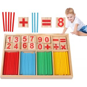 Table de multiplication en bois, Nombres consécutifs en bois, Blocs de multiplication pour bébé, Jouet de table de multiplication, Table de multiplication, Table de multiplication en bois - Neuf