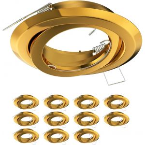 Kal-12 Cadres D'encastrement Au Plafond Fabi, Rond, Pivotant, Or Brillant - Neuf
