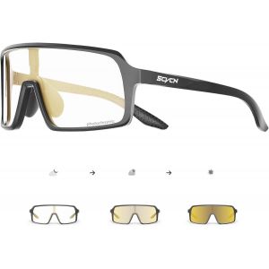 Lunette De Cyclisme Photochromique Homme Femme Lunette V&eacute;lo Route Tr90 Cadre Lunette Vtt Transparente Lunette Cycliste Anti-Uv400 Lunette De Soleil Sport Running Conduite Course[Z2035] - Neuf