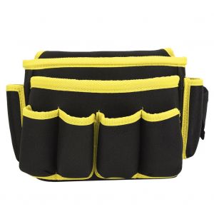 Trousse A Outils Multifonctionnelle D'exterieur En Polyester S22, Sac Banane Avec Ceinture Et Bord Jaune, Pour Reparation Et Entretien - Neuf