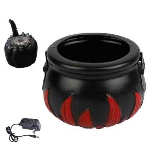 Hjlian Seau De Sorciere D'halloween A 12 Led, Chaudron D'halloween Avec Brumisateur - Neuf