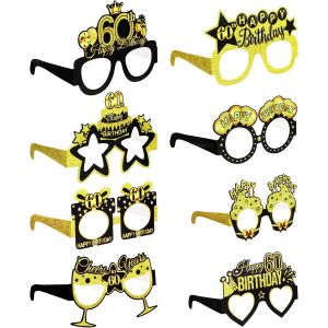 Lot De 8 Lunettes De Soleil En Papier Pour Fête D'anniversaire,Décoration De Fête D'anniversaire,Accessoires De Photomaton,Fournitures Pour Fête D'anniversaire,Filles Et Femmes,Cadeaux.[F9] - Neuf