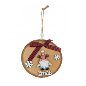 2pcs Pouvez Diy &Eacute;crire Et De Donner Des Cadeaux, Des D&eacute;corations De No&euml;l Du Journal Puce D&eacute;corations D'arbre De No&euml;l En Bois Pendentif(Style 2) - Neuf