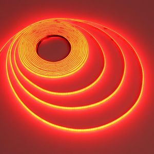 24v Ruban Led Cob Rouge,Bande Led 5m Rouge,&Eacute;troit 5mm Largeur,400led/M Cri>90 Autocollant Flexible Ip20 Non &Eacute;tanche Pour Maison Chambre Cuisine - Neuf