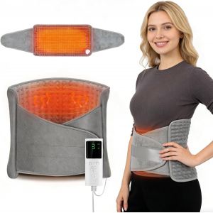 Ceinture Lombaire Chauffante, 125 X 30 Cm Coussin De Chauffage &Eacute;lectrique Pour Dos, Ventre Et Taille, 9 Niveaux De Temp&eacute;rature, 4 R&eacute;glages De Minuterie, Arr&ecirc;t Automatique, Protection Surchauffe - Neuf