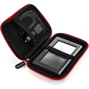 GPS Navigation Case-Up to 4.3"" & 5"" (14.5 x 9.5 x 3.2 cm)-Rugged and Shock Resistant-2 Interior Compartments-Red - Neuf