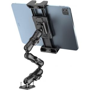 Support Tablette Voiture Tableau de Bord, Accroche iPad Voiture avec 5"" - 13"" iPad Air Pro Mini Galaxy Tab S9 Kindle Fire Switch, Id&eacute;al pour de Bord ou de Camion ou de Bureau R&eacute;glage &agrave; 360&deg; - Neuf