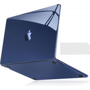 LORANKA-Coque Compatible avec MacBook Air 13 Pouces M4 M3 M2 (A3240/A3113/A2681)2022-2026,D&eacute;passer Beaut&eacute; Naturelle &Eacute;tui Rigide Plastique Protection pour MacBook Air 13,6&Housse Clavier,Minuit Crista - Neuf