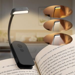 Kalanka-Lampe De Lecture Rechargeable, Portable Longue Dur&eacute;e Mini Led Liseuse Lampe Clip, 360&deg; Cou Flexible, 3 Modes Protection Des Yeux (Chaud/Blanc/Mixte), Gradation, Longue Travail Pour Lire Au Li - Neuf