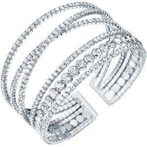 Bijoux Multicouches Bracelet Femme Manchette Zircon 18k Or,Personnalis¿¿ Grand Bracelet Pour Femme Fille,Ouvert Bracelet Taille R¿¿Glable Cadeau Pour Anniversaire Mari¿¿E Party - Neuf