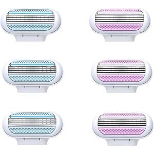 Eryi-6 Pièces Rasoir De Surete Femme, Rasoir Shavest Femme, Rasoir Femme, Rasoir Femme Maillot, Rasoir Maillot Femme, Rasoir Manuel Femme - Neuf