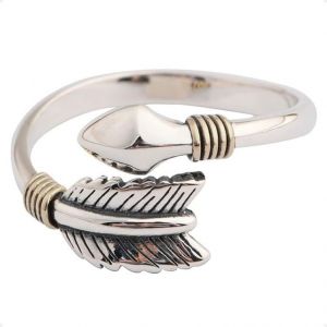 Kahfl-Bague Argent Femme Homme,Viking Fl&egrave;che Bague Ajustable Reglable Ouverte,Une Bague Vikings Pouce Anneau Bagues Reglables Orteil Bijoux Simple Vintage Pour Femme Fille Homme Ado - Neuf