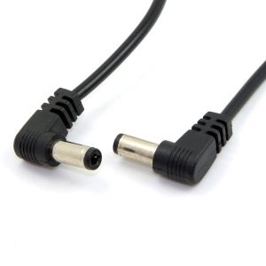 VornixorSarlshop-CY DC Power 5,5 x 2,1 mm/2,5 mm m&acirc;le vers 5,5 2,1/2,5 mm m&acirc;le c&acirc;ble de prise coud&eacute; &agrave; 90 degr&eacute;s 24 AWG 60 cm - Neuf