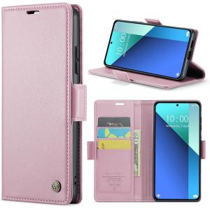 KAL-Coque Pour Redmi Note 13 4G &Eacute;tui Portefeuille Cover En Cuir Pu Wallet Avec Cartes Magn&eacute;tique Et Rfid Protection Antivol Folio Housse Redmi Note 13 4G Case, Dor&eacute; - Neuf