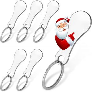 KAL-Caddy Jeton En Acier Inoxydable - 6 Set - Caddy Jeton Amovible Porte Clef - Cl&eacute; &Agrave; Puce Pour Panier D'Achat - Neuf