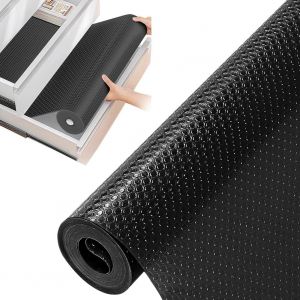 Sjzg-Tapis De Tiroir 45 X 500 Cm - Antid&eacute;rapant Pour Tiroirs, Papier D'armoire Lavable Et Imperm&eacute;able - Pour Armoire De Cuisine, R&eacute;frig&eacute;rateur Et &Eacute;tag&egrave;res - Motif &Agrave; Pois Noirs - 45 X 500 Cm - Neuf