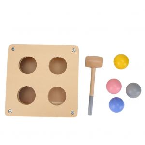 Jouet De Table En Bois Pour Bebe, Education Precoce, Percussions Intellectuelles, Marteau, Boule, Frappe - Neuf