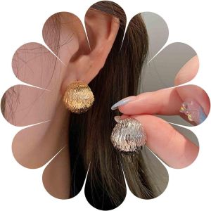 Kal-Boucles D'oreilles &Agrave; Tige Large Vintage En Forme De C Boucles D'oreilles Huggie &Eacute;paisses Boucles D'oreilles Ouvertes En Or Boucles D'oreilles &Agrave; D&eacute;claration Exag&eacute;r&eacute;e Bijoux Pour Femmes(Or) - Neuf