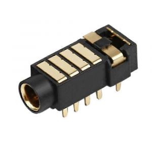 12 broches 4,4 mm 5 p&ocirc;les st&eacute;r&eacute;o &eacute;couteur sym&eacute;trique femelle prise audio jack adaptateur m&eacute;tallique connecteur de fil - Neuf