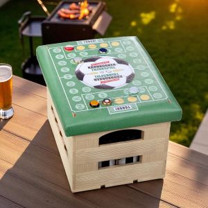 Siège De Caisse À Bière Football-Siège De Club De Football-Coussin Pour Caisse À Bière-Tabouret Pour Salle De Fête,Balcon,Camping-44 X 34 Cm - Neuf