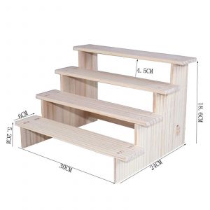 Présentoir en bois pour figurines à dessert,présentoir en bois,présentoir à bijoux,étagère à bonbons,planches,Auckland,Conutertop-4 layer 30cm- - Neuf