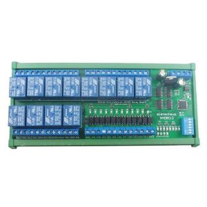 Module relais RS485 12 canaux 24 V Modbus RTU pour automatisation et contr&ocirc;le - Neuf