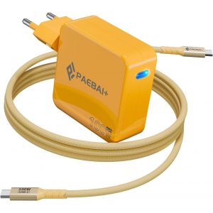 Chargeur Usb C 100W Gan Pd Rapide Chargeur Pour Macbook Pro/Air, Lenovo Thinkpad, Huawei Matebook, Asus, Dell Xps, Ipad, Samsung Galaxy S25/S24, Iphone 16/Pro Type C Ordinateur Portable - Neuf