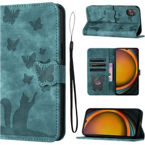 Kal-Coque Pour Samsung Galaxy Xcover7 Pro (6,6 Pouces) 5g Housse De Protection Premium Pu Cuir Portefeuille Protection Porte Carte Fonction Support Flip Case Pour Galaxy Xcover7 Pro-Vert - Neuf