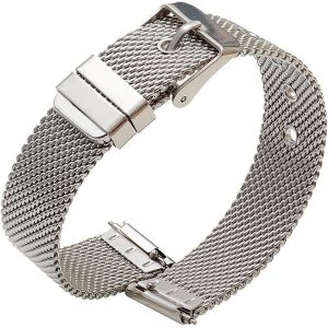 Kal-Montre Bracelet Maille, Bracelet De Montre Metal Pour 10mm 12mm 14mm 16mm 18mm 20mm 22mm, Bracelets De Montres Remplacement À Dégagement Rapide Pour Homme Et Femme - Neuf