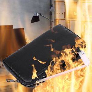 HJLIAN Sac de rangement noir, etanche et ignifuge, pour smartphone, batterie externe, alimentation mobile, securite exterieure - Neuf