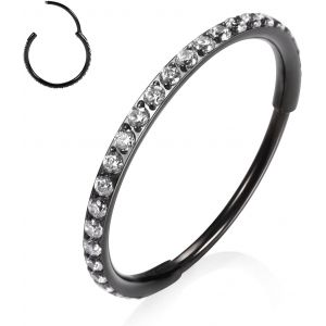 Kal-Piercings En Acier Chirurgical 316l Et Oxyde De Zirconium Pour Oreille Et Nez - Calibres 20, 18, 16, 14 - Anneaux Pour Homme Et Femme - Neuf