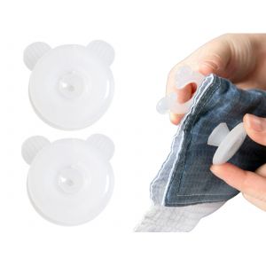 Lot de 12 pinces de fixation pour couettes et &eacute;dredons - Neuf