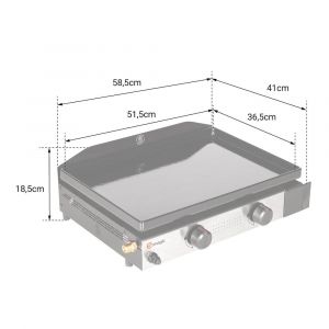 SOMAGIC - Plancha au gaz SOLIA 200 2 brûleurs 4,25kW - Neuf